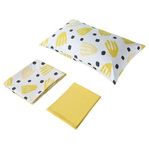 Комплект постельного белья из 3 предметов IKEA BRUKSVARA, 150x200 см, желтый/белый