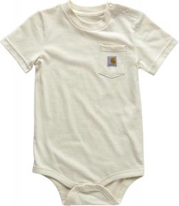 Carhartt Unisex Baby, футболка-боди с коротким рукавом и карманом, Turtledove Beige
