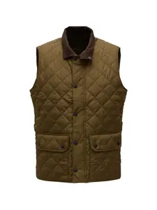 Стеганая куртка с вельветовым воротником Barbour, зеленый