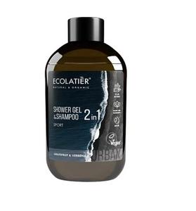 Ecolatier, Гель для душа и шампунь 2в1 Спорт, 600 мл
