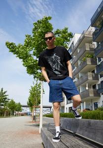 Футболка с принтом Männer Heavy Oversized MJ Gonzales, черный