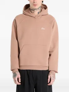 Худи с логотипом и накладным карманом Dime, коричневый