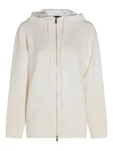 Худи на молнии с пайетками Fabiana Filippi, кремовый