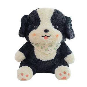 Плюшевая кукла милого щенка бордер-колли 30см/45см/75см высота MLING, черный