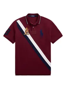 Поло в диагональную полоску POLO RALPH LAUREN, красный