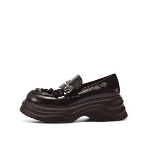 Лоферы женские черные/коричневые Rosa Bianca