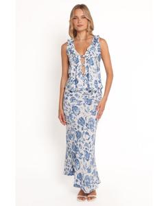 Женский топ Claud Petal and Pup, Blue white floral