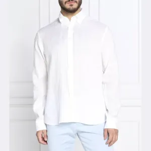 Льняная рубашка Harry 3 стандартного кроя Oscar Jacobson, белый