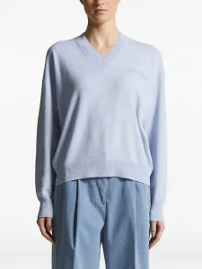 Украшенный свитер с V-образным вырезом Peserico, синий
