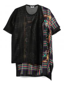 Футболка с люрексом Junya Watanabe, черный