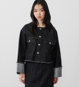 Джинсовая куртка EDWIN с возможностью подворачивания штанин, цвет Black Denim