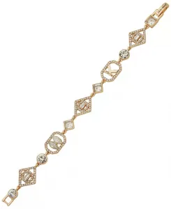 Гибкий браслет с логотипом из хрустальной мозаики Karl Lagerfeld Paris, gold-tone