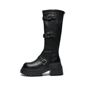 ZHR Высокие сапоги женские черные/коричневые