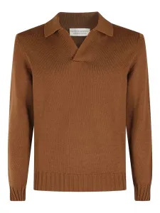 Рубашка поло с длинными рукавами Filippo De Laurentiis, коричневый