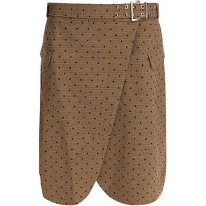 Флок чек юбка GANNI, коричневый