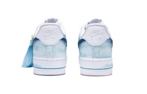 Кроссовки Air Force 1 для скейтбординга, унисекс, низкие, белый/бирюзовые Nike