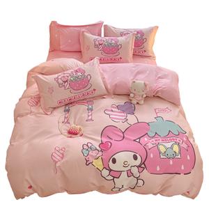 Sanrio Коллекция с принтом мультяшек новинка 100% хлопок активная большая постельное белье для студентов