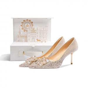 Тонкие туфли на шпильке женские золотые VVKI, Dark Fragrance Sparse Shadow 6Cm