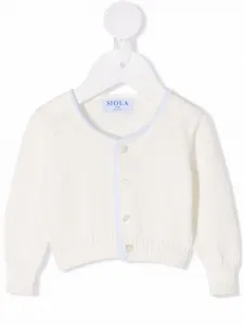 Кардиган Orlando с контрастной окантовкой Siola, белый