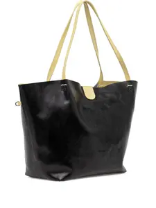 Кожаная сумка-тоут с верхней ручкой Patrizia Pepe, желтый