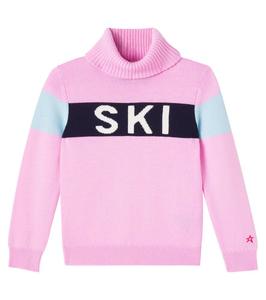 Интарсия водолазка из шерсти Perfect Moment Kids, Lilac Chiffon