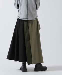 Юбка-клеш асимметричного кроя от Risley, сшитая на заказ, с поясом B'2Nd, цвет Khaki