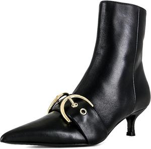 Женские ботильоны Pazzion с закрытым носком, молнией и ремешком с пряжкой, маленький каблук, короткие ботинки, формальная офисная обувь, размеры 4-16 US, Black