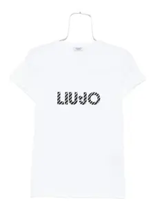 Хлопковая футболка с логотипом LIU JO, белый