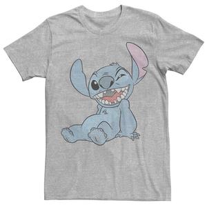 Мужская футболка Disney's Lilo & Stitch в стиле поп-арт с комиксами, цвет Athletic Heather