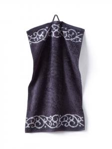 Grace Grand Spa Полотенце с каймой из листьев аканта темно-серого цвета