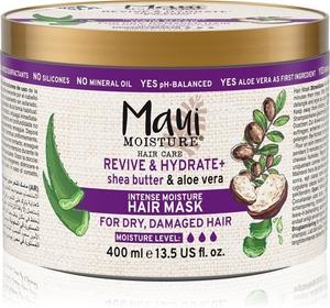 Увлажняющая и питательная маска для волос Revive & hydrate + с маслом ши Maui Moisture, 400 мл
