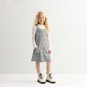 Детский комплект с воротником-стойкой: топ и платье Jumping Beans, Black Plaid Holiday