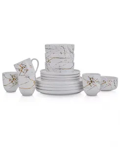 Набор столовых приборов Zora из 32 предметов, сервиз на 8 персон Stone Lain, white