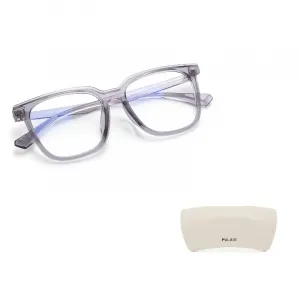 PULAIS Пластиковая квадратная оправа для очков унисекс разноцветная, Light Translucent Gray