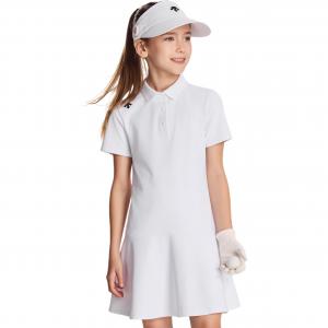 Детское платье с лацканами, тонкие, короткие Descente, wt-brilliant белый