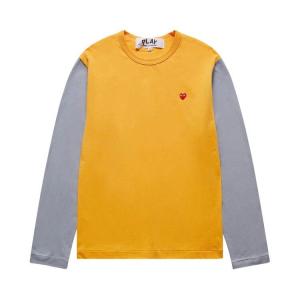 Футболка Comme des Garçons PLAY Bi-Colour T-Shirt Yellow/Grey, желтый