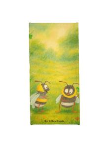 Mr. & Mrs. Panda Банное полотенце с изображением шмеля и клевера, без надписи, белого цвета