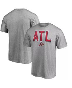 Мужская футболка Heather Gray Atlanta Braves Hometown ATL Fanatics