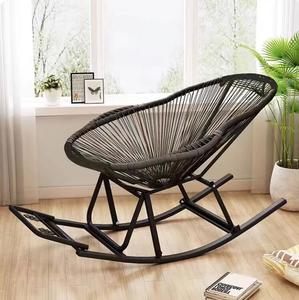 Fantasy Кресло-качалка rattan, третье поколение, складное, черное, без сборки