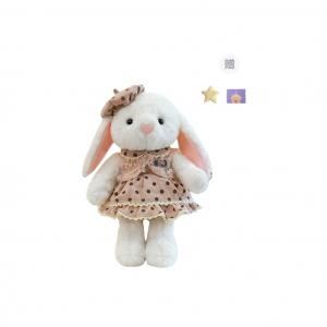 Очаровательная плюшевая кукла в берете с кроликом, высота 30см/40см/60см OU DI PIG