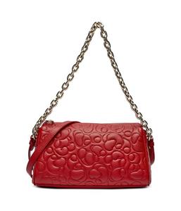 Сумка женская Tous с тиснением и цепочкой, красный