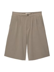 Шорты чинос Pull&Bear Wide leg Pleat-Front Pants, серый