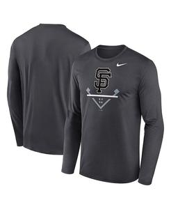 Мужская антрацитовая футболка с длинным рукавом San Francisco Giants Icon Legend Performance Nike, серый