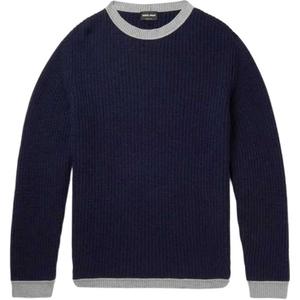 GIORGIO ARMANI Трикотажный свитер мужской синий