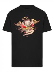 Футболка Betty Boop Lil Angel Tattoo черного цвета F4NT4STIC