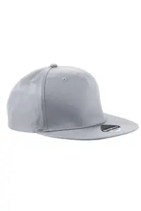 Рэперская кепка Snapback Beechfield, серый