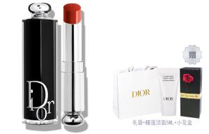 DIOR Черная помада-блеск для губ с глянцевым финишем, блестящая и прозрачная, 3.2г + очищающее средство water lily, 5мл, подарок для девушки