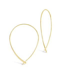 Изящные серьги-кольца из металла Sterling Forever, Gold