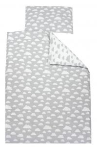 Детское постельное белье ТупТам с рисунком двустороннее постельное белье из 2-х предметов, цвет: серые облака, размер: 120х90 см TupTam