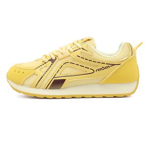Дышащие и легкие низкие повседневные туфли женские желтого цвета RENBEN, Yellow